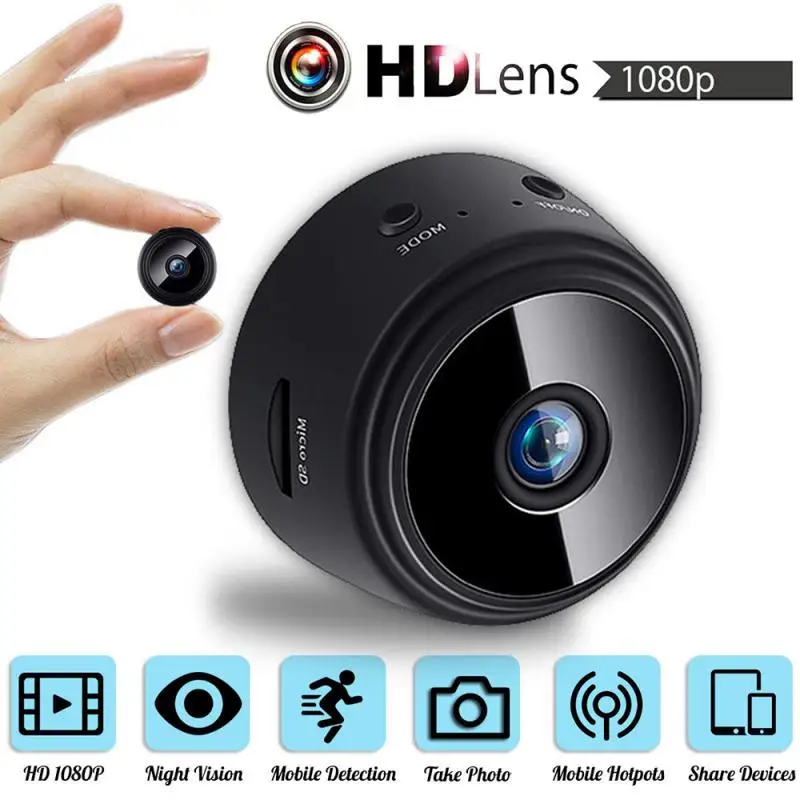 1 ks A9 Profesionálnej kvalite 1080P Mini Kamera Kvalitu Obrazu IP WIFI Bezdrôtové pripojenie Videokamery Smart Home Security Noc DVR Kamera