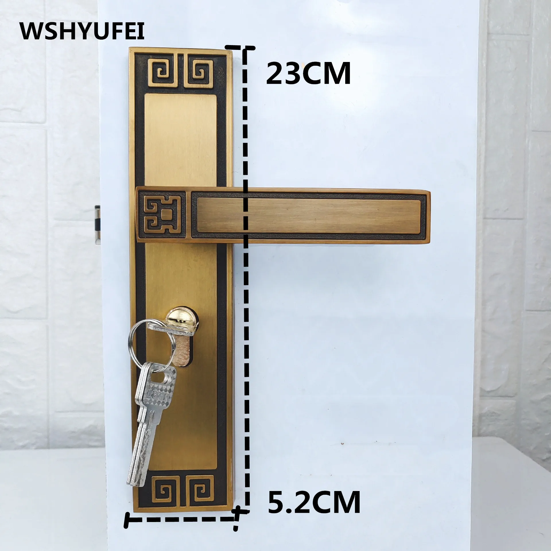 1 sada kľučky dverí Zámok zliatiny Zinku mechanické odolná rukoväť pre 35-50mm dvere dekorácie, Otvorte dvere vpravo a vľavo