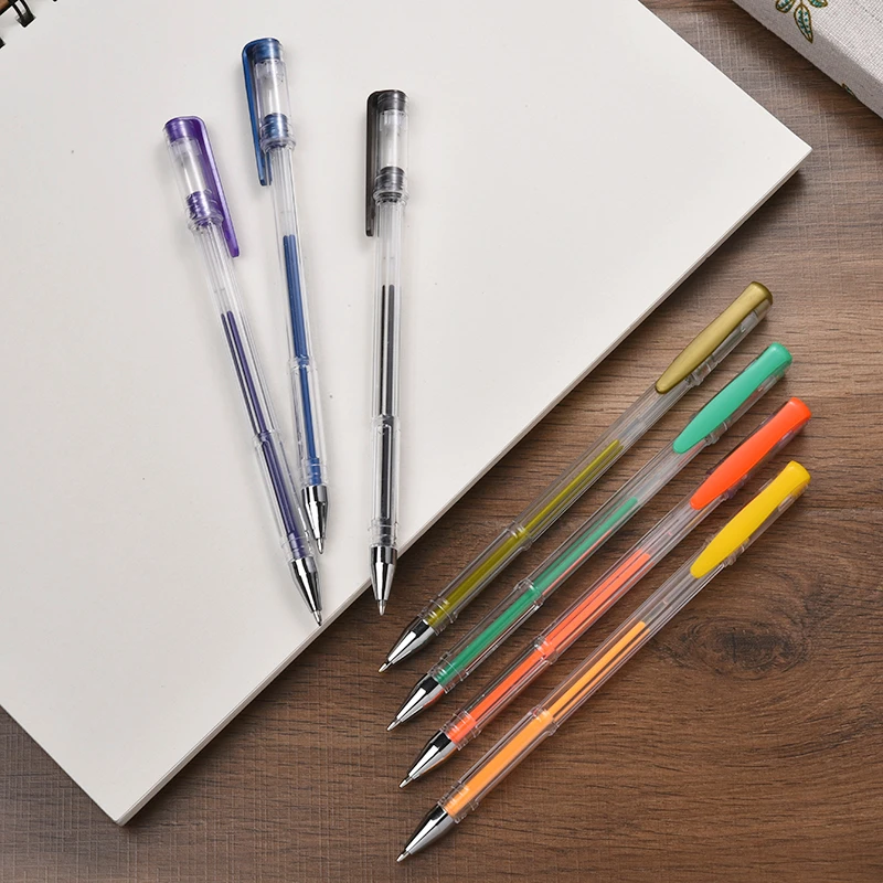 100/120 strane účtu pero 0.8 mm Farba gélové pero Školy Kancelárske potreby kreslenie, Maľovanie na Skicovanie roztomilý študent podpis pero 040301