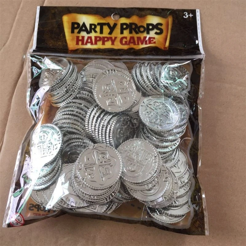 100ks Pirát Poklad Hra Poker Čipy zlatenie Plastov Poker Casino Mince Drop Shipping