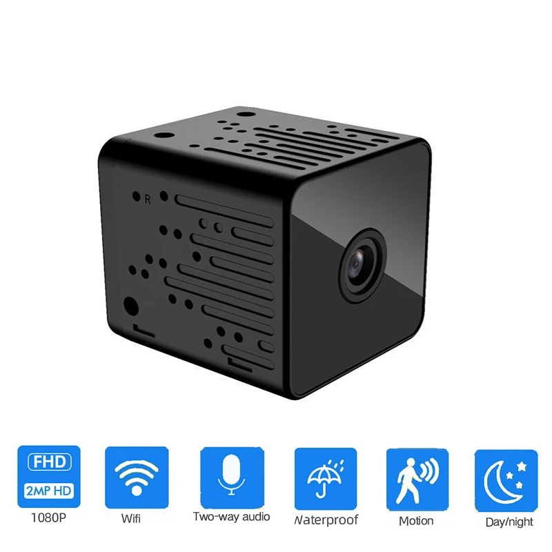 1080P WIFI IP Kamera Mini Kamera HD Videokamera Senzor Nočné Videnie Detekcia Pohybu Malá Kamera Bezdrôtový Dohľadu V380 Cam