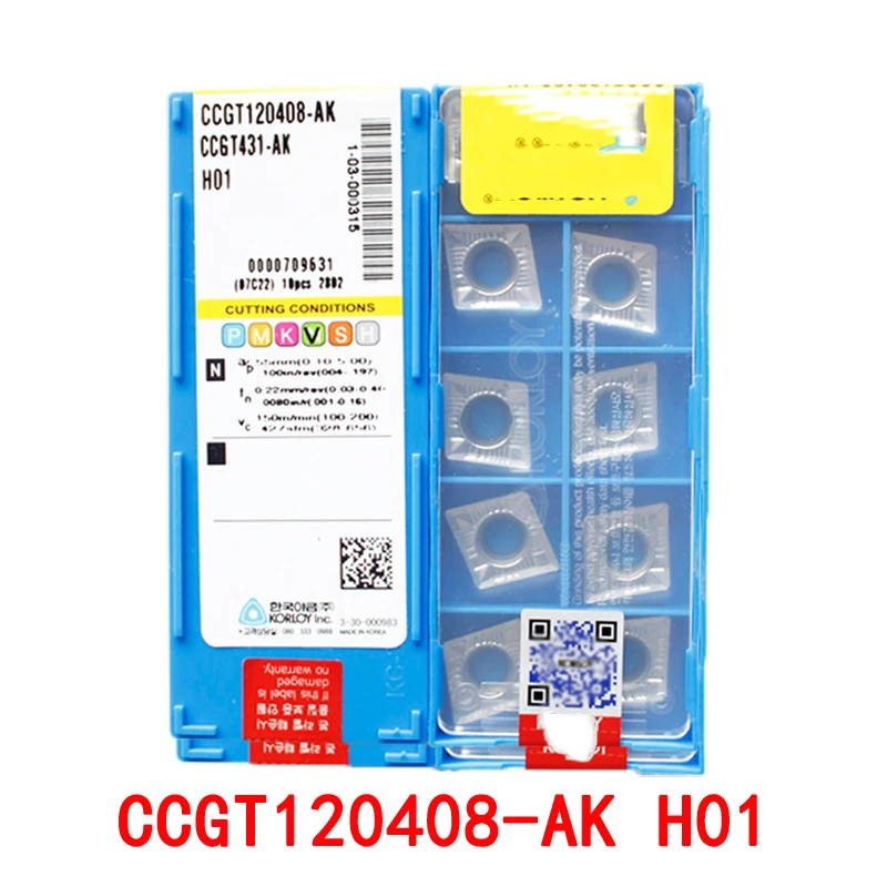 10pcs CCGT120404 AK H01 hliníkové vložky karbidu vnútorné sústruženie nástroj CCGT CNC sústruhu frézy vložky pre hliník, meď