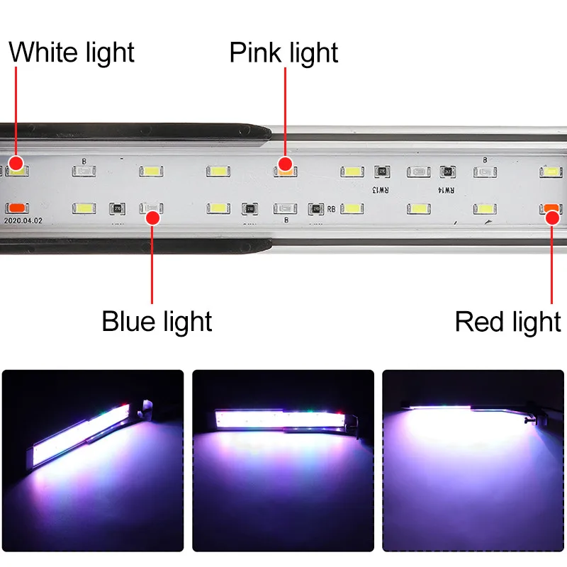 10W 22 CM Super Slim RGB LED Osvetlenie Akvária Vodných Rastlín Svetlo akvárium Lampa Nepremokavé Klip na Čítanie pre akvárium