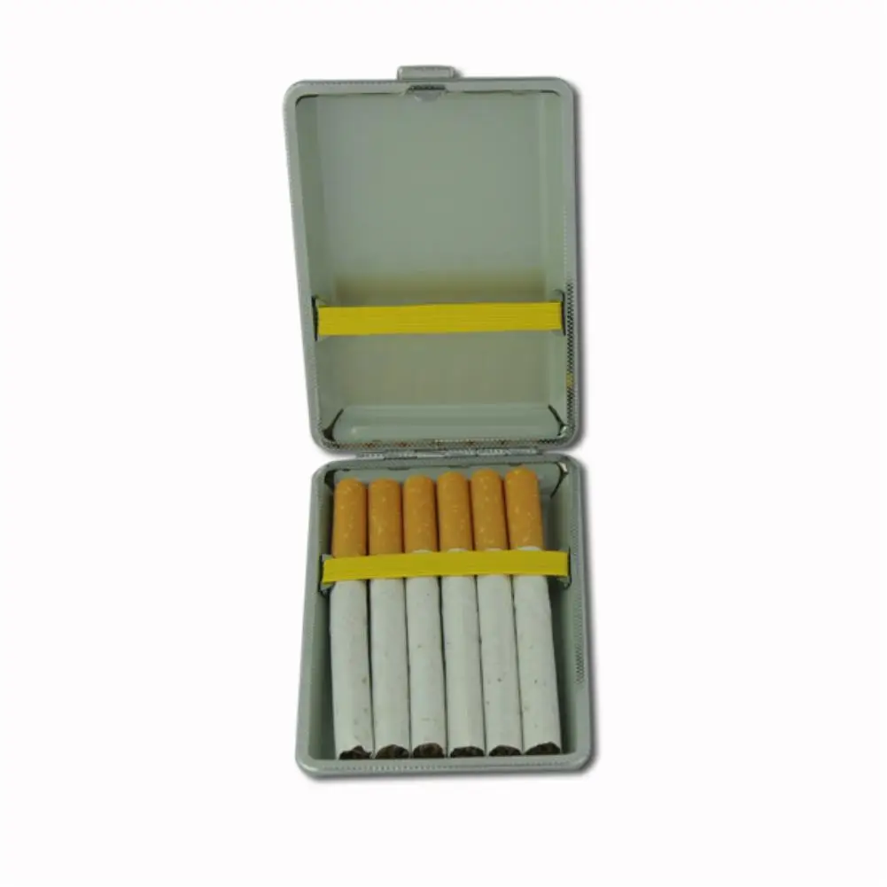 12pcs cigarety Vysokej qualtiy nehrdzavejúcej ocele Cigár, cigariet prípadoch na Tabak, cigaretových box cigariet nástroje Módne Kože