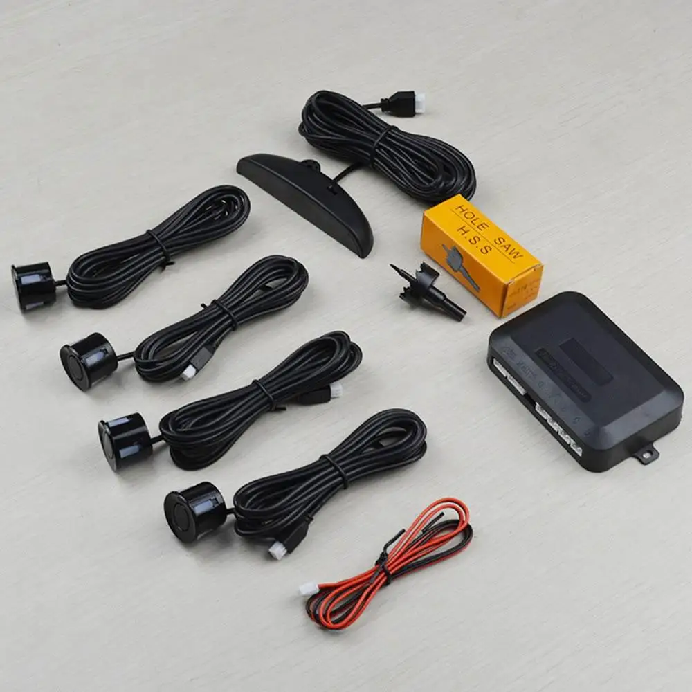 12V Auto Parktronic Kit LED Displej Automatické Parkovanie Radar s 4 Senzory Zadnej strane Backup Monitor Detektor Systém