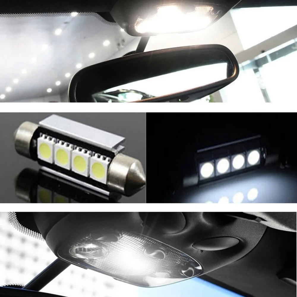 13pcs/set Biele Auto Interiérové LED Žiarovky Držiak Pre Golf 6 MK6 2010 - Predné/Zadné Dome Náhradné LED Auto Lampa Hot