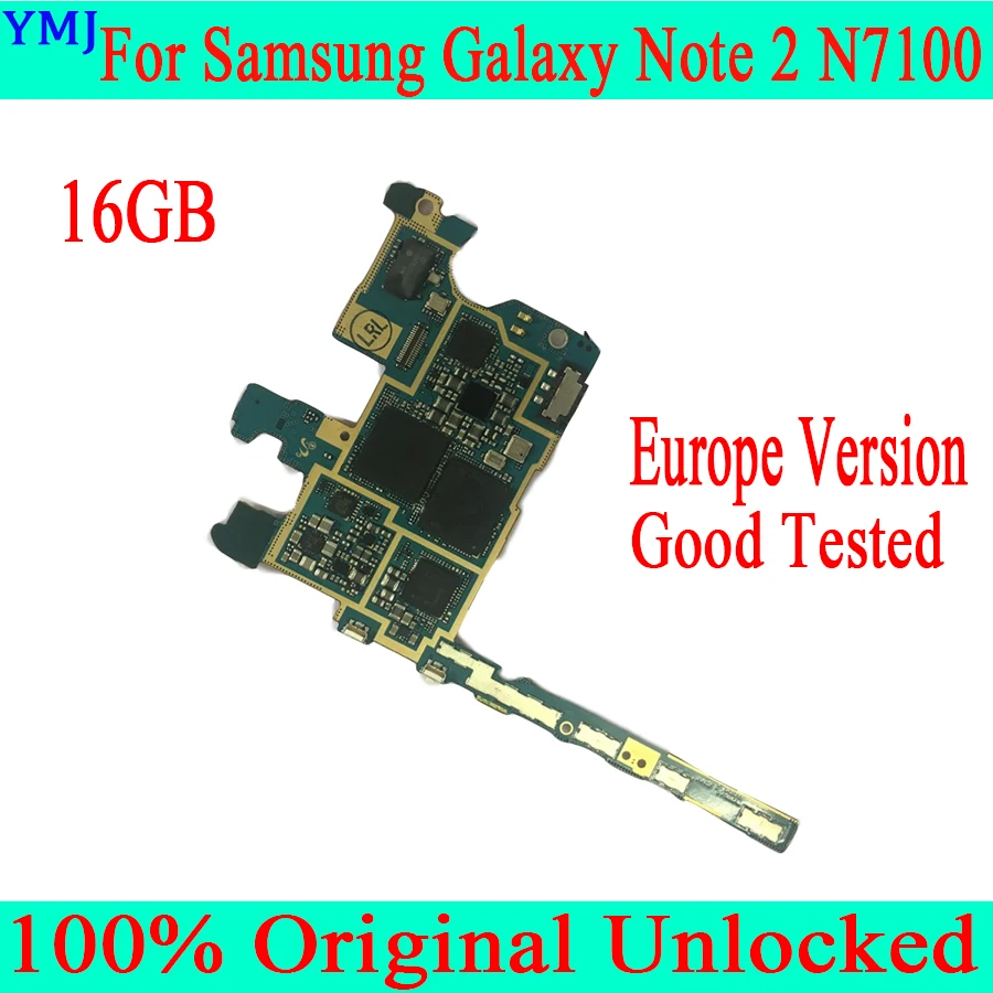 16GB Pôvodné odomknutý Samsung Galaxy Note 2 N7100 základnú Dosku,pre Samsung Note 2 N7100 Doske s Plnou Čipy,Dobrý Test