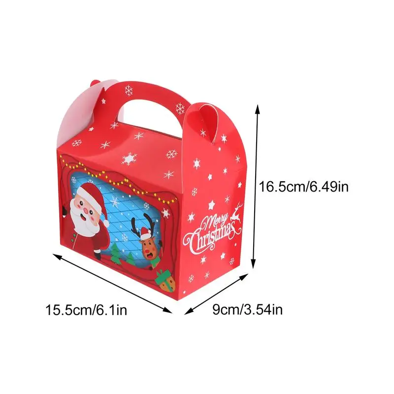 16PCS Christms Prospech Boxy Roztomilý Darček Zábal Boxy Candy Kontajnery, Papier Čokoláda Držiteľov Vianočné Darčekové Balenie Box