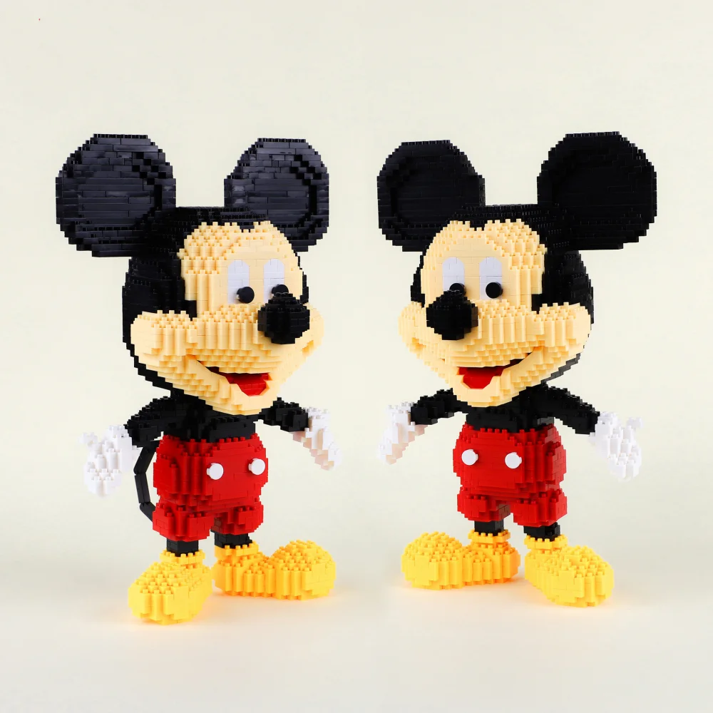 1831pcs+ Disney Mickey Mouse Diamond Blokov Micro 3D Model Classic Cartoon Mini Tehly hodnoty Pre Tehly Hračky