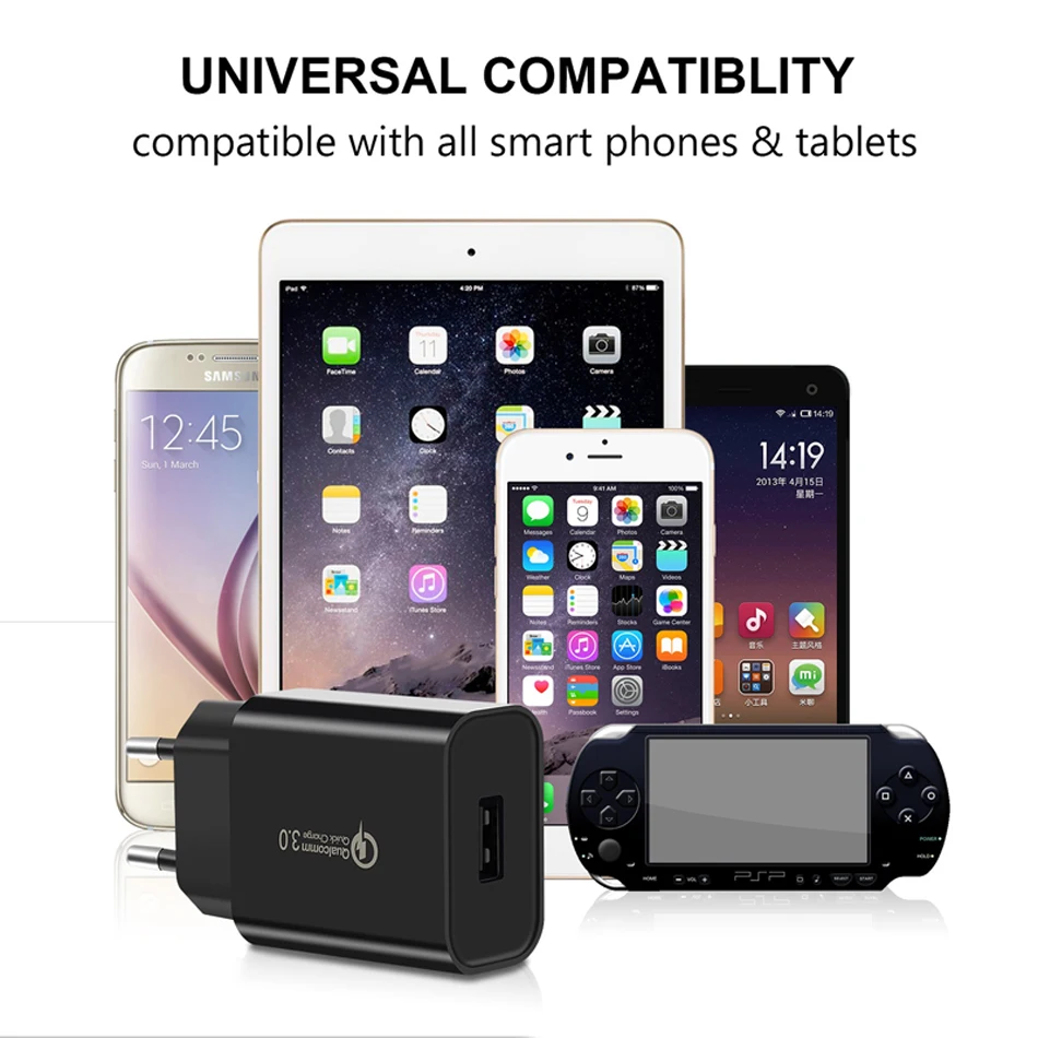 18W QC 3.0 USB Nabíjačka, Rýchle Nabíjanie Sieťovej Nabíjačky pre iPhone11 X 8 7 Univerzálny Adaptér pre Samsung S10 Xiao Huawei Mobilný Telefón