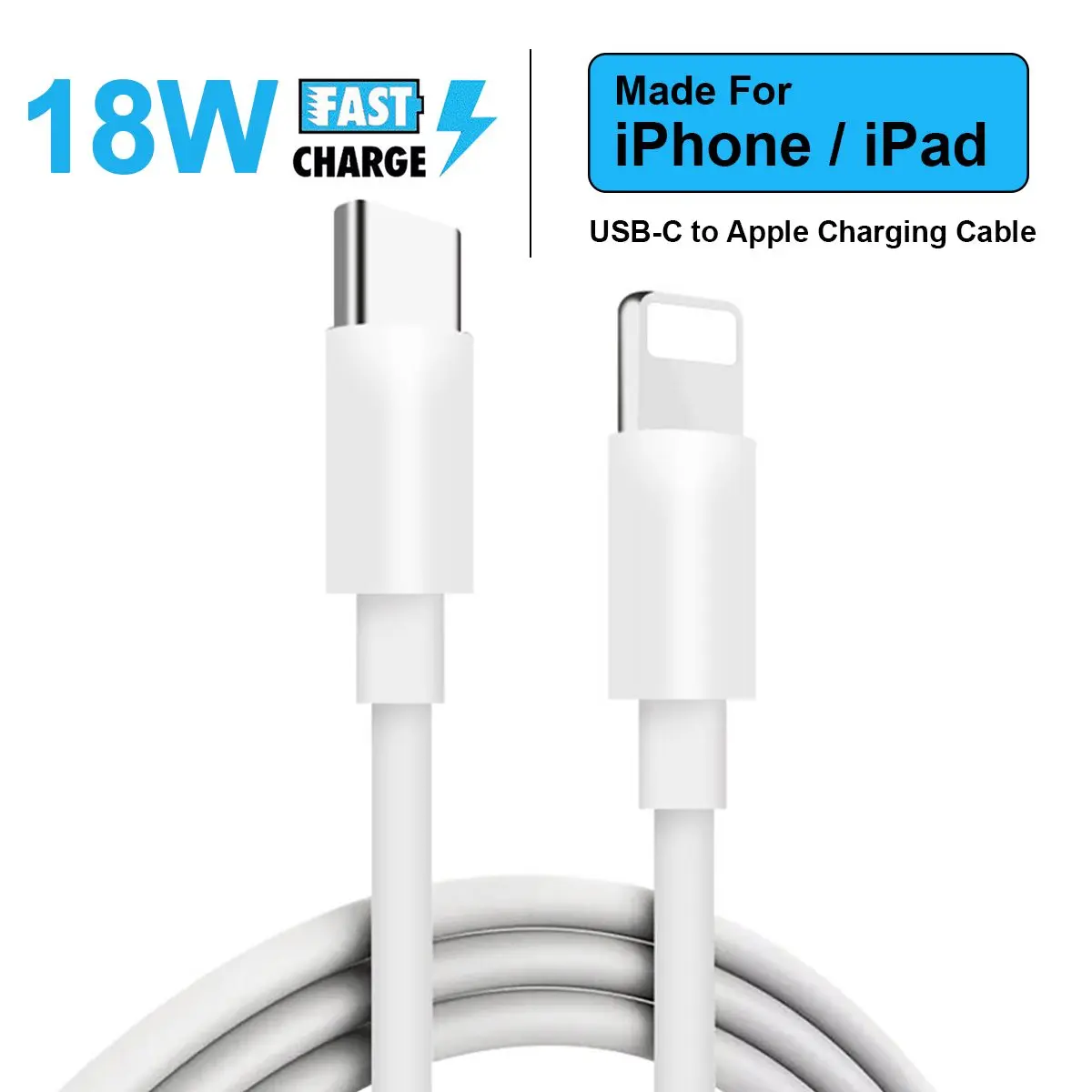 18W USB-C pre Apple Nabíjacieho Kábla 1 Meter TPE Rýchle Nabitie Linka pre iOS Systém Nabíjania Dátový Kábel pre iPhone 12 11 X XR Pro Max