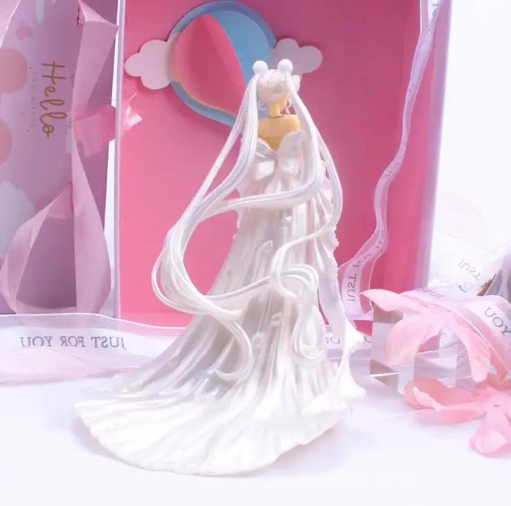 1pc Krásne 15 cm Sailor Moon Šaty Kráľovná Tsukino Usagi Akcie Obrázok PVC Svadobné Šaty Kolekcie Model Hračky, Vianočné Dievča, Darček