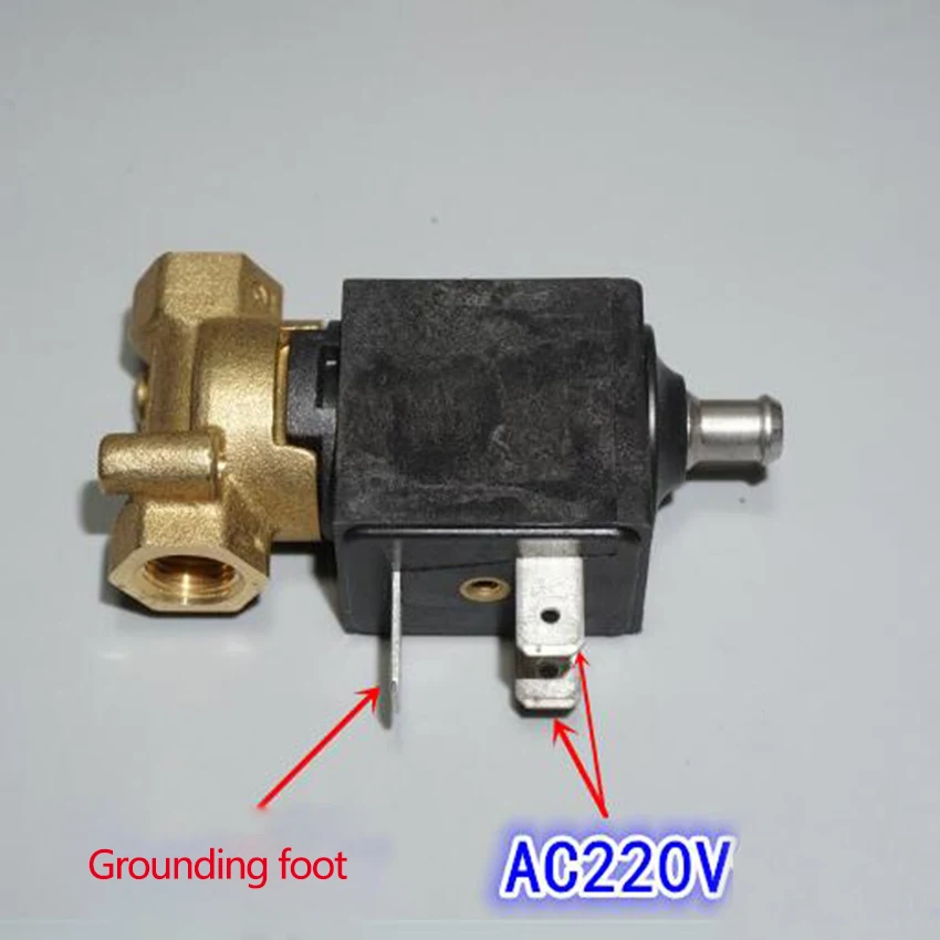 1pc kávovar elektromagnetický ventil AC 220V rozhranie G1/8 normálne otvoriť typ Vysoká teplota a vysoký tlak pary elektromagnetický