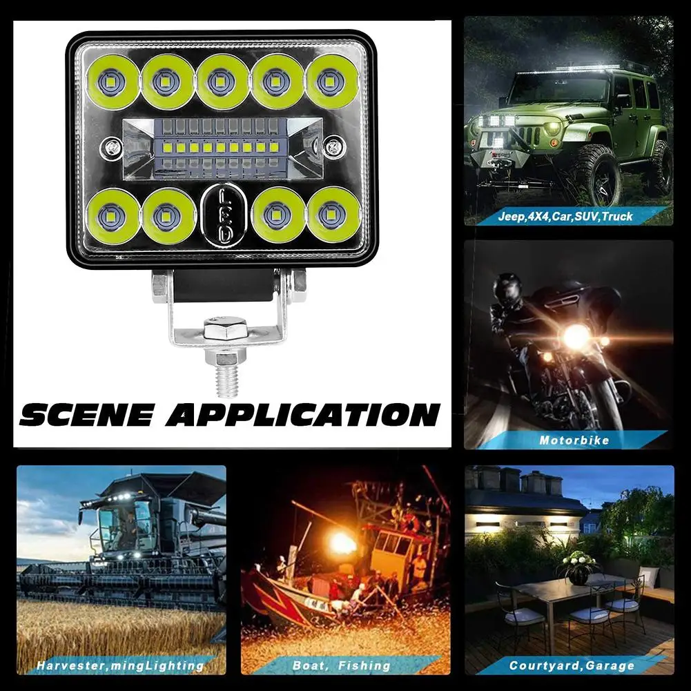 1PCS/2KS 54W Auto LED Flood diaľkové Svetlá Námestie Off-road Žiarovky Lampy Hmly Osvetlenie Exteriéru Hmlové Svetlá Pre SUV, Jeep Truck ATV