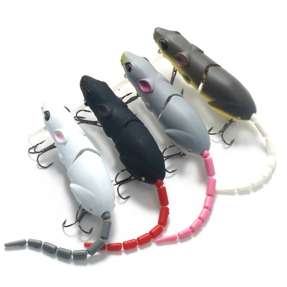 1pcs ABS Plast Potkan Rybárske návnady 80 mm/15.5 g Morské Rybolovu Wobblers riešiť Bionic Myši ťažké nalákať Swimbait leurre dur