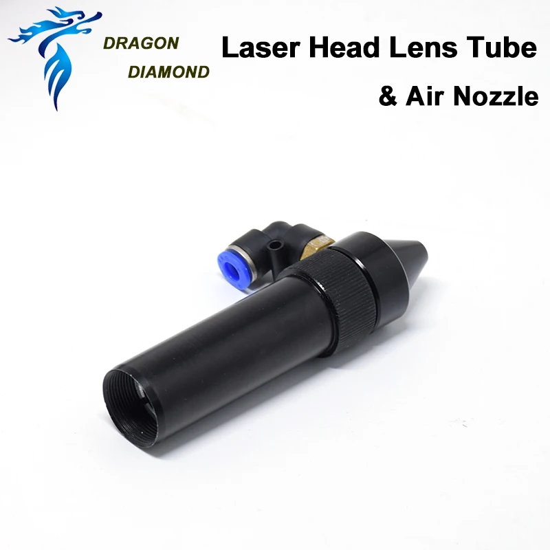 1pcs CO2 Laser Hlavu Objektív Trubice + Vzduchu Tryska pre Objektív s Priemerom 20 mm Nastavenie Ohniskovej vzdialenosti 50.8/63.5 mm pre CO2 Laserové Stroj
