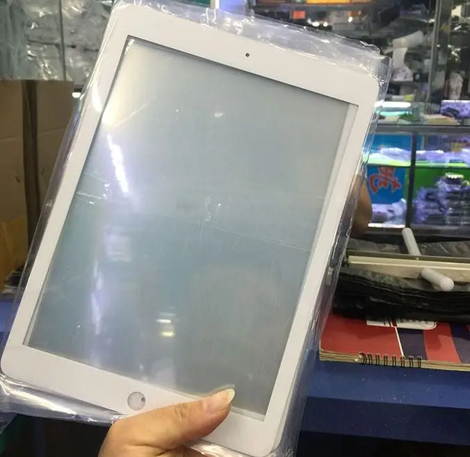 1pcs Pre ipad 2 3 4 5 mini 1 2 3 LCD Displej Predné Vonkajšie Sklo Objektívu pre Tablet PC Repair Doska čierna biela