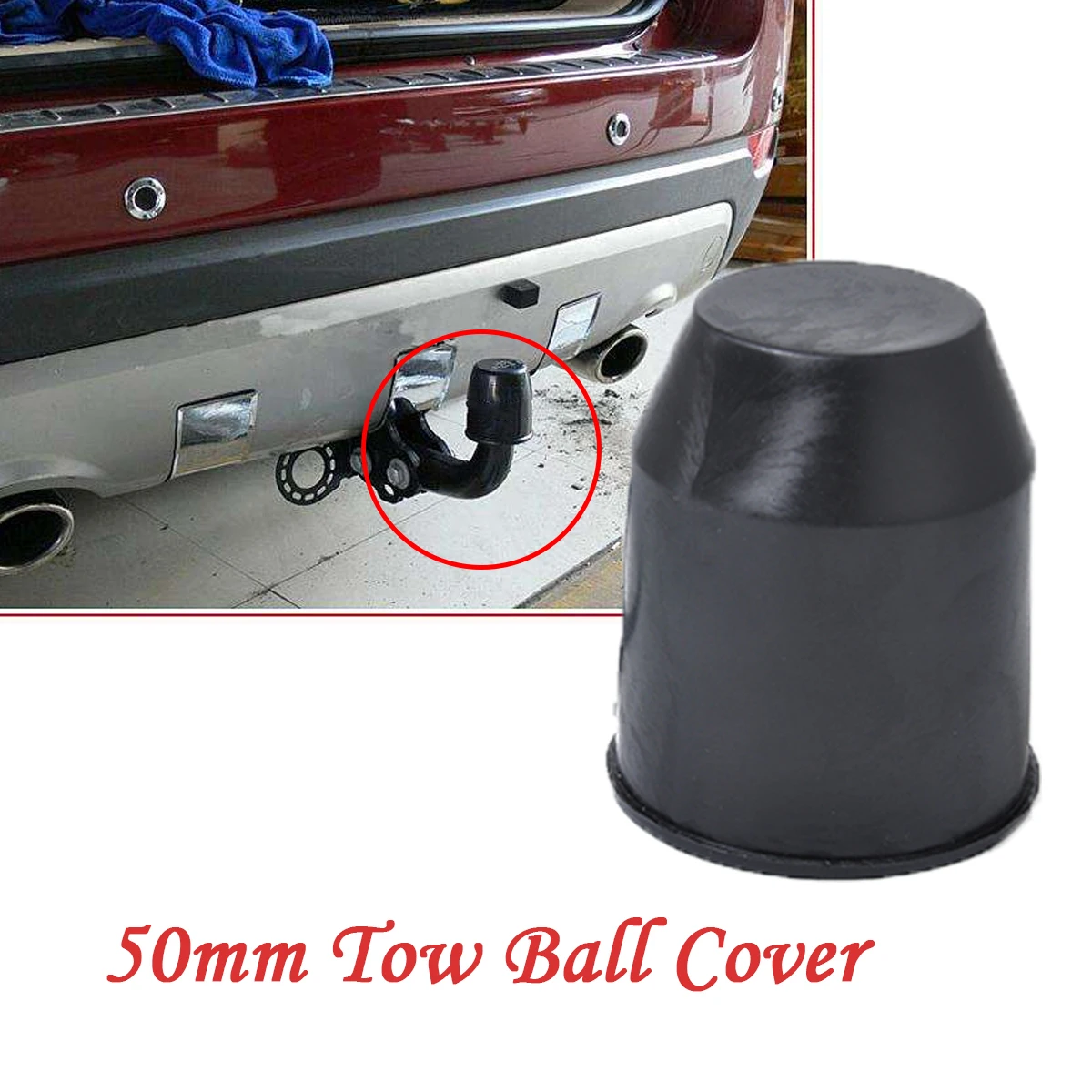 1Pcs Univerzálny 50MM prípojného vozidla Ťažné Bar Loptu Kryt Spp Ťahanie Závesu Towball Trailer ochranný kryt Auto Styling Príslušenstvo