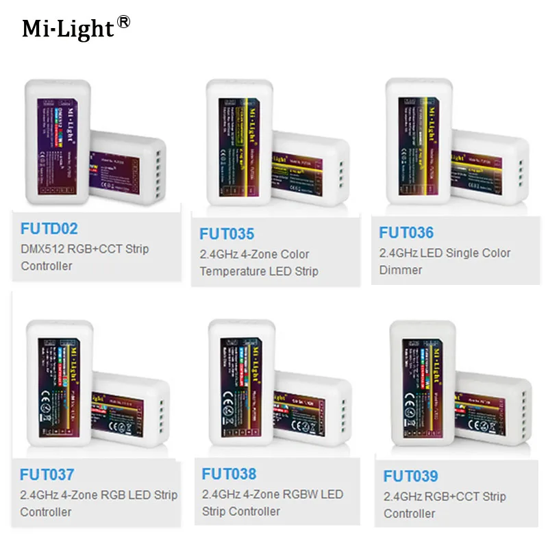 2.4 G RF Bezdrôtový jednu farbu stmievač CCT RGB RGBW DMX512 RGB+SCS FUT035 FUT036 FUT037 FUT038 FUT039 FUTD02 led pásy radič