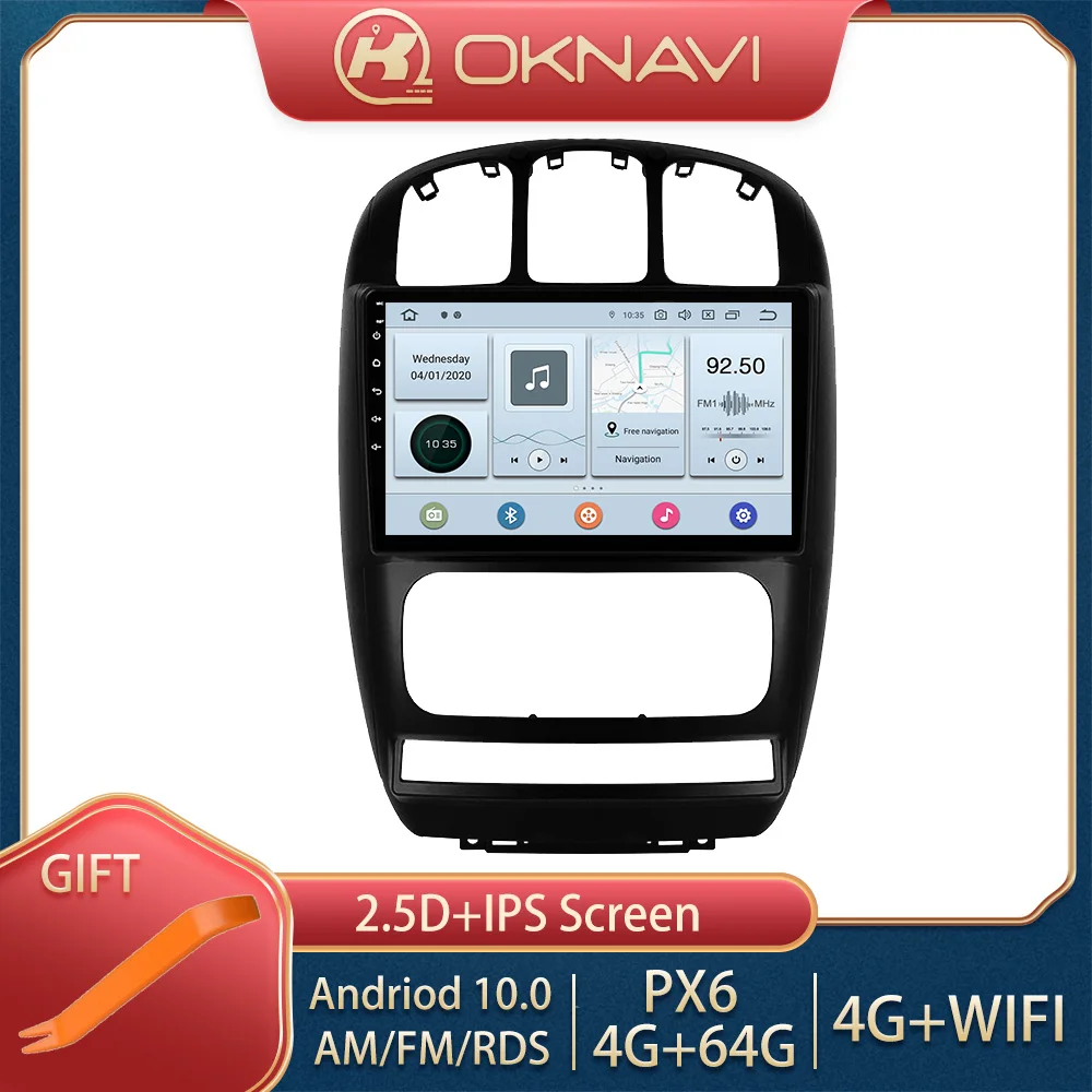 2 Din Android 9.0 DSP autorádia Pre Dodge Caravan Chrysler Pacifica 2006-2012 Multimédiá GPS Navigácia Podpory OBD DAB 4G Wifi