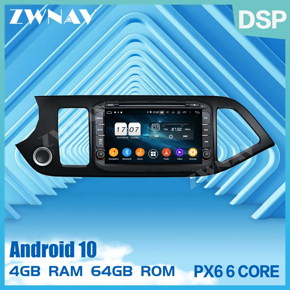 2 din IPS obrazovke Android, 10.0 Auto Multimediálny prehrávač Pre KIA PICANTO RÁNO rokov 2011-2016 audio rádio stereo WiFi GPS navi vedúci jednotky