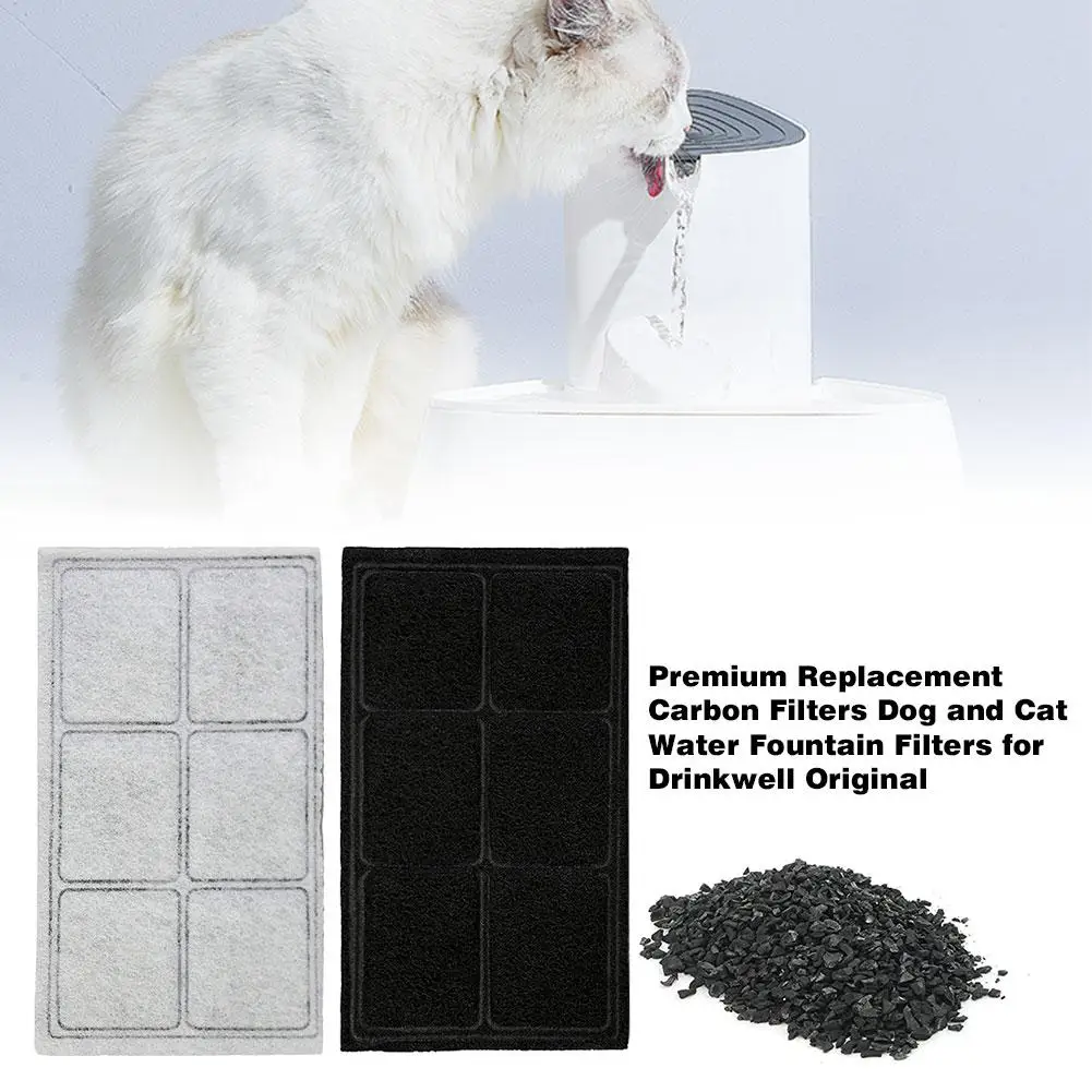 2 KS aktívne uhlie Filter Pre Automatické Mačka, Pes Prameň Vody Feeder Nahradenie Pitnej Stroj Fil pre Drinkwell Originál