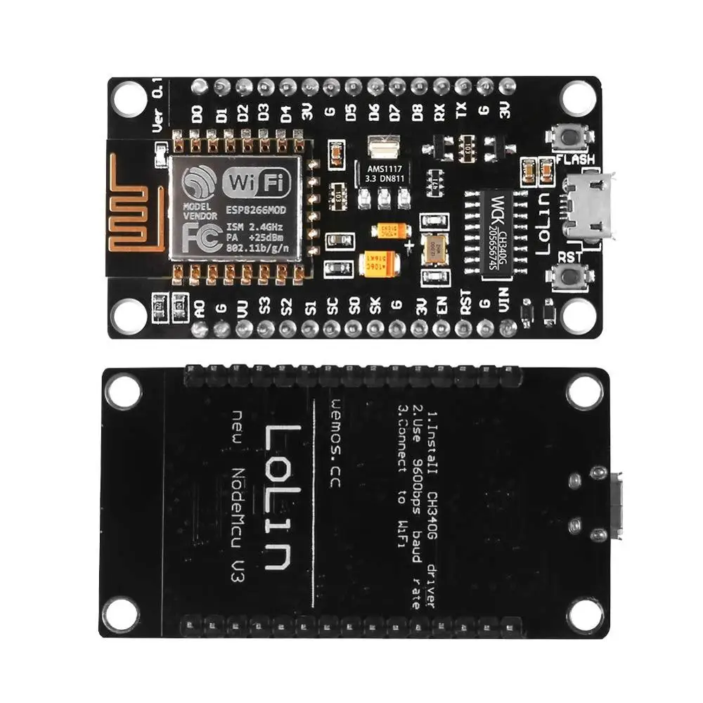 2 ks ESP8266 NodeMCU LUA CH340 ESP-12E WiFi Internet Vývoj Doska Flash Sériové Bezdrôtový Modul pre Arduino IDE/Micropython