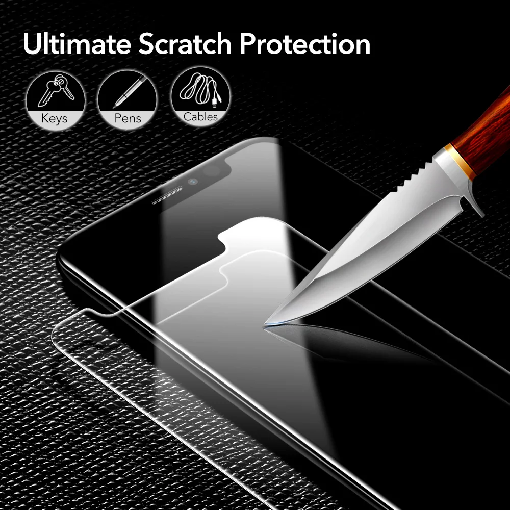 2 KS/Veľa ESR Screen Protector pre iPhone X Tvrdeného Skla 9H Chránič Film pre iPhone 7 8 Plus Sklo pre iPhone 6 6S Plus Filmu