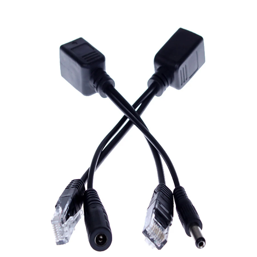 2 Páry/Veľa PoE Splitter & Injektor Kábel Súpravy, PoE AdapterPassive Kábel Power Over Ethernet Splitter Pre IP Kamery