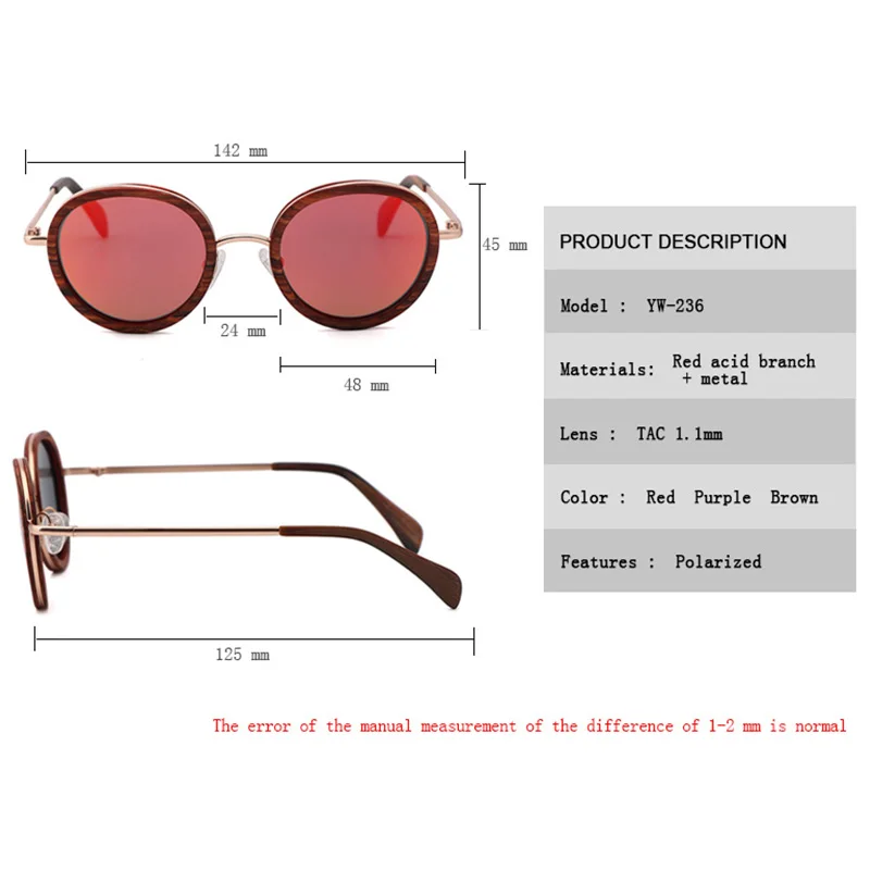 2018 nové polarizované slnečné okuliare bambusu okuliare štýlové dámske Slnečné okuliare UV400 Okuliare Drevená Darčeková krabička