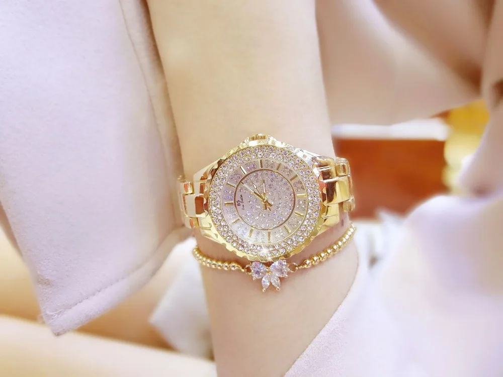2019 Nové Luxusné Ženy Hodinky z nerezovej ocele, Remienok náramkové hodinky Kryštál Diamantu Ležérne Módne Quartz Hodinky relogio feminino