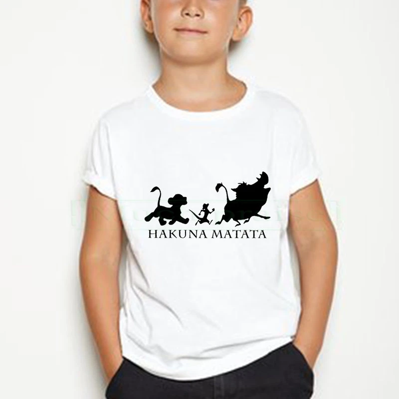 2020 Deti Roztomilý Simba Cartoon Lion King Tlačiť T-shirt Dievčatá/Chlapci Legrační Zviera Detské Oblečenie Deti Letné Tričko Streetwear