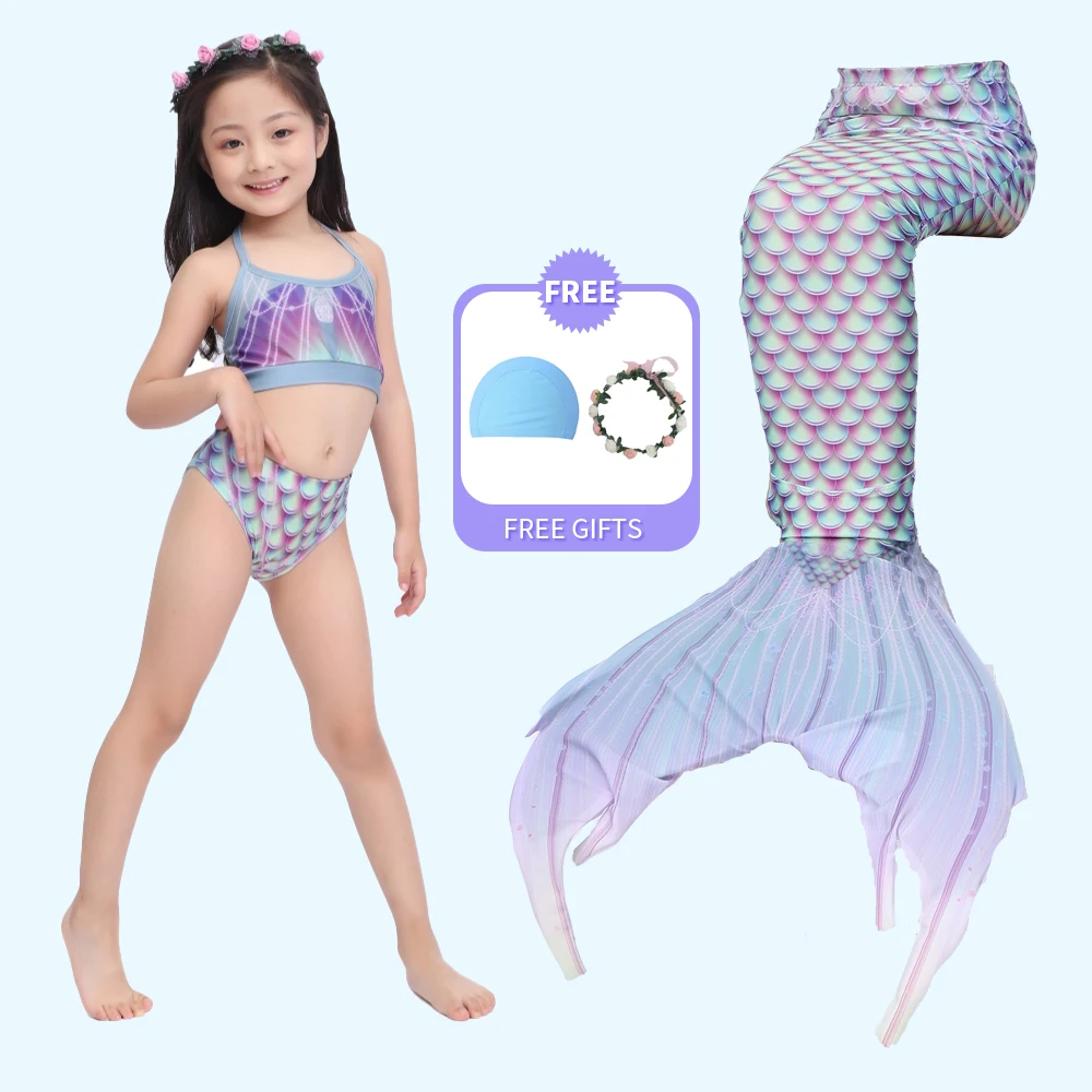 2020 Dievčatá Morská víla Chvosty Plávanie Šaty Cosplay Kostým Deti Plážové Oblečenie Morská víla Plavky pre Deti Swimmable Kostýmy
