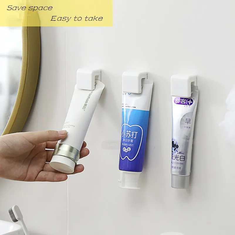 2020 nová Kúpeľňa dodávky zavesenie multi-purpose kúpeľňa zubná pasta čistiaci rack starostlivosti o pleť, plastové závesné klip