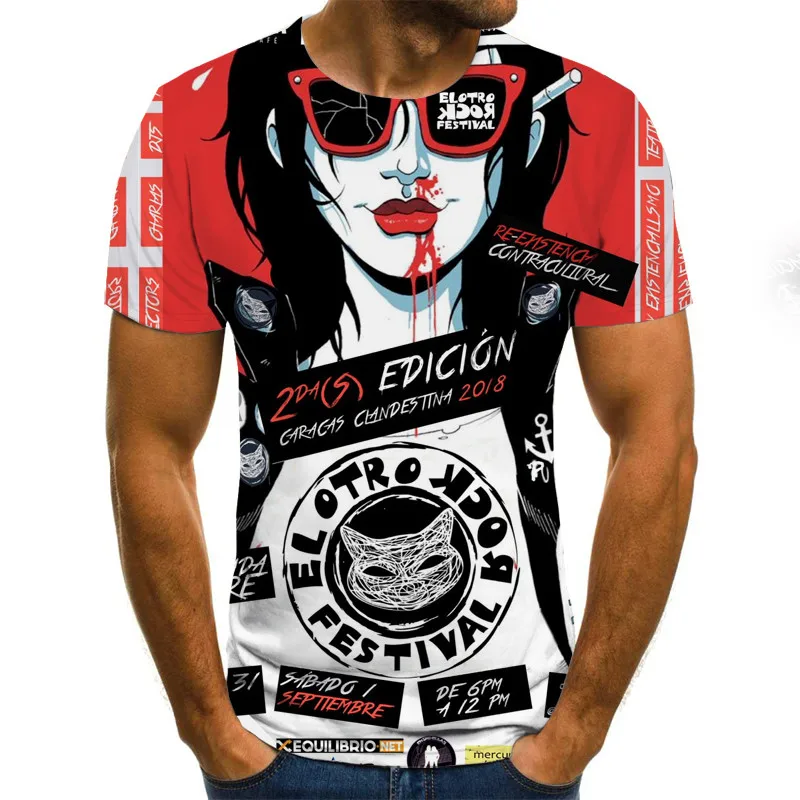 2020 nové 3d klaun prin t shirt Horor t-shirt lete harajuku štýl tees top veľkosť XXS-6XL pre dodanie zdarma
