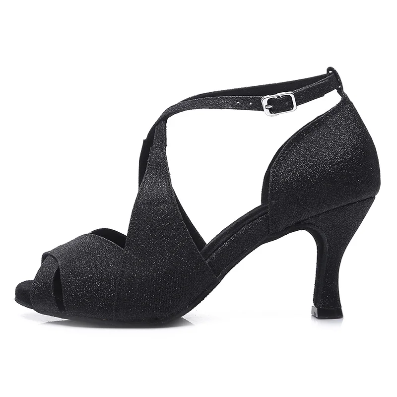 2020 Nové Módne Latinskej Topánky Ženy Čierne Zlato Striebro Sála Tanečné Topánky Pohodlné Výkon Iskrivý Tanečné Topánky