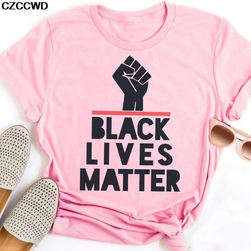 2020 Summer BLACK ŽIJE OHĽADU na Písmeno O Krku Top Sexi Tričko Ženy Bežné Klub Slim Ružová Módne T-shirt Žena Punk Streetwear