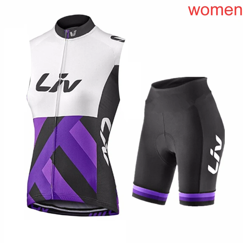 2020 tím LIV dámske Cyklistické Krátke Rukávy/Rukávov jersey šortky podbradník sady 3D gél pad Priedušný rýchloschnúci G1607