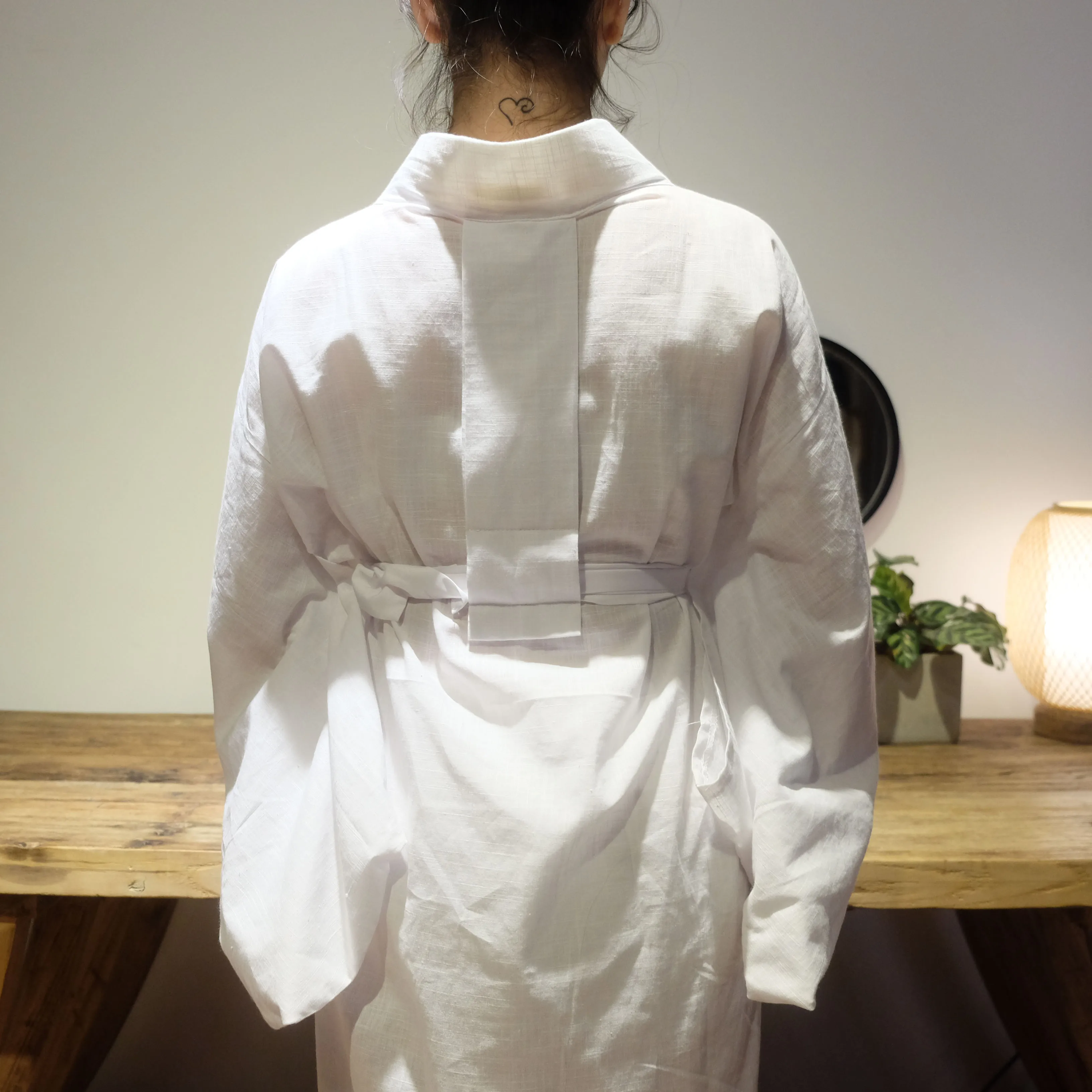 2020 Žena Japonské Kimono Štýle yukata Voľné Pevné biele vnútorné Šľachy vrátane golier