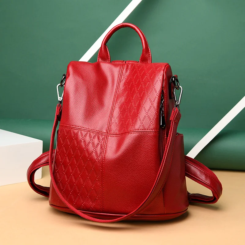 2020 Ženy kožené batoh pre Spojov cestovný batoh ženy školské tašky pre dospievajúce dievčatá Sac Dos veľké Anti-theft batoh
