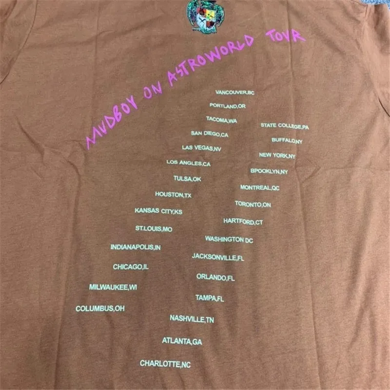 2020ss Scott Travis Jack Kaktus Sheck Wes Mudboy T-Shirt Muži Ženy Najvyššej Kvality Astroworld T Shirt Mens Tees