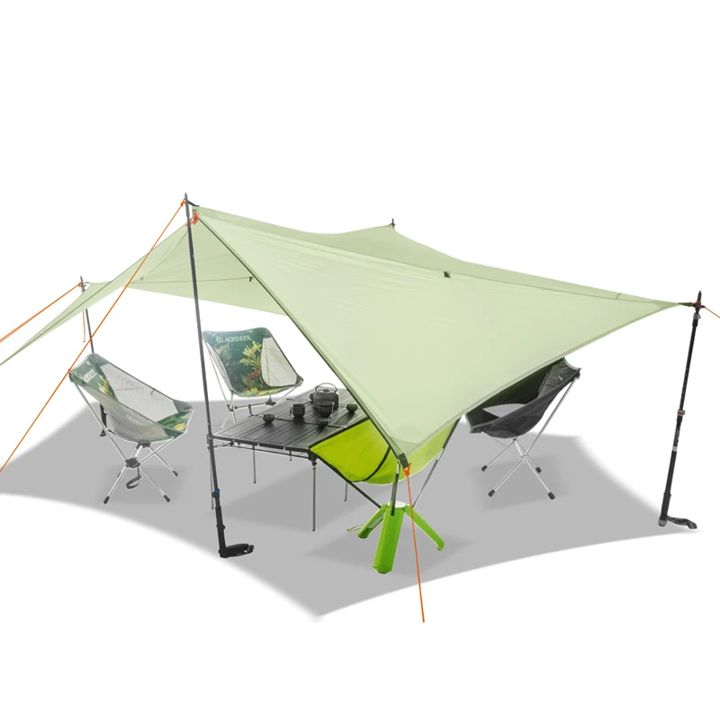 20D Dvojité Bočné Kremíka Potiahnuté Nylon Ultra Ľahké Tarp Outdoor Camping Útulku Rainfly