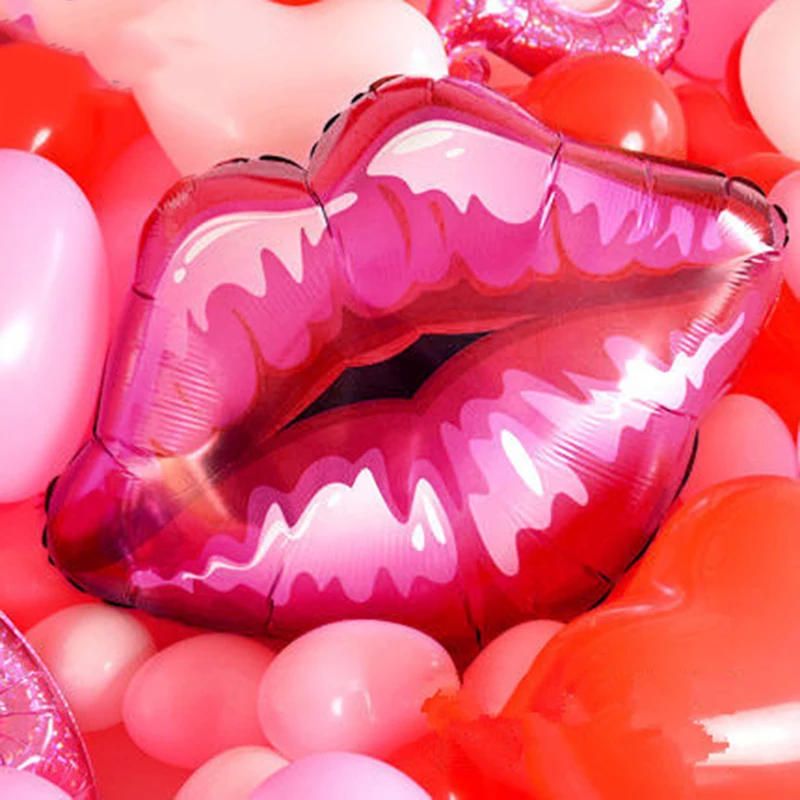 20pcs/veľa 75*75 cm pery hélium balóniky láska globos rose červené pery balón na Valentína kiss me fóliový balón svadobná výzdoba