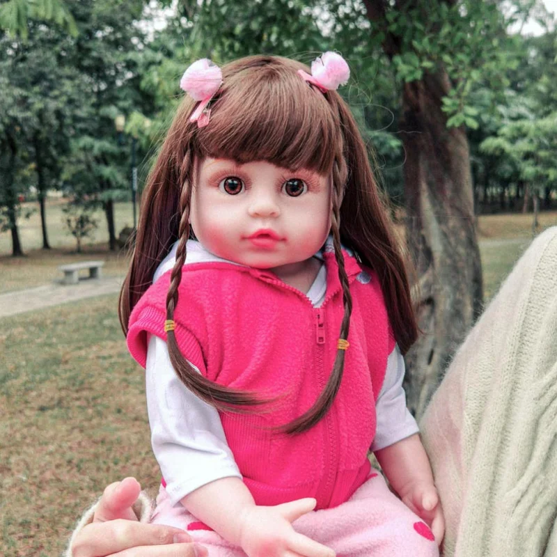 22 inch O 56 cm Bebe Reborn Bábiky Baby Doll Mäkké Plné Silikónové Telo Bábiky Vinyl Batoľa S Letného Oblečenia Realistické Nažive Bebe