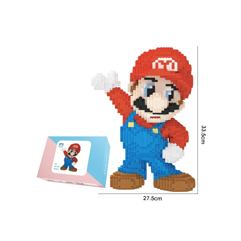 2227pcs+ Mario Bros Diamond stavebným 31 cm Hry Model Mirco Tehly Obrázok Hračky Pre Deti, Mini Blok Darček