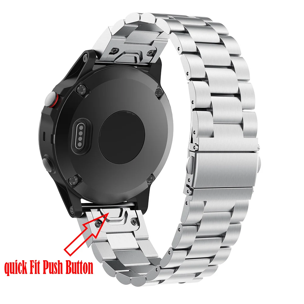26 22 20 MM watchband pre Garmin Fenix 6S 6X 6 Pro 5X 5 5S 3-LR D2 S60 Hodiniek Výmena Rýchle Uvoľnenie z Nerezovej ocele, Remienok na zápästie