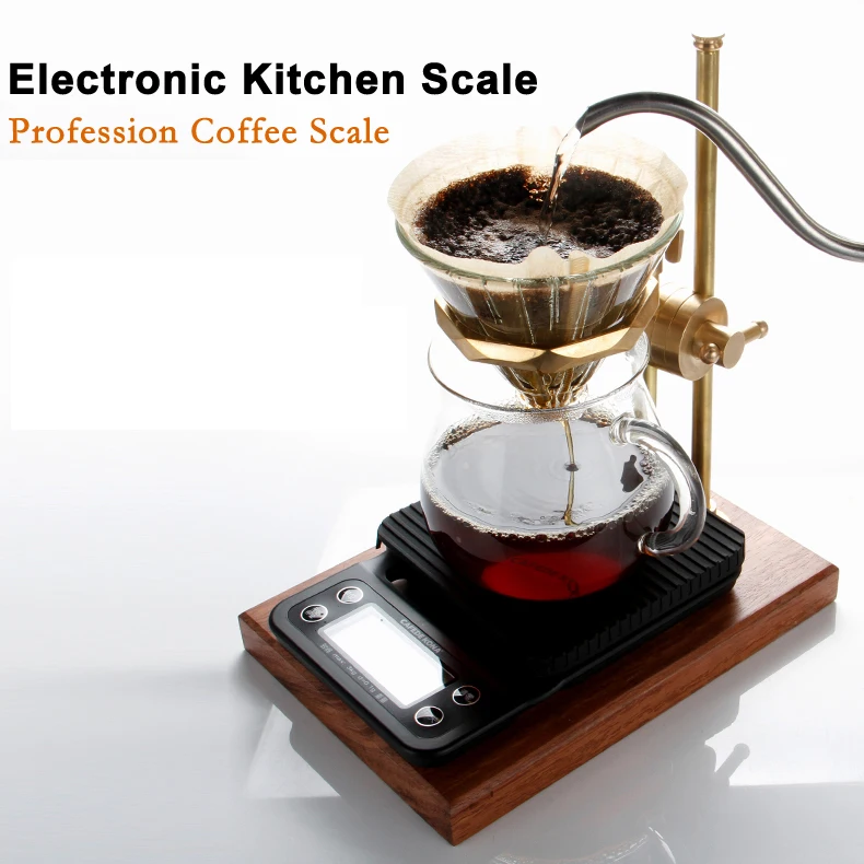 3 kg / 0,1 g povolanie LCD Digitálny Odkvapkávaniu Kávy Stupnice s Časovač Elektronické Váženie Bar Kuchyne Potravín Vyváženie hmotnosti Rozsahu