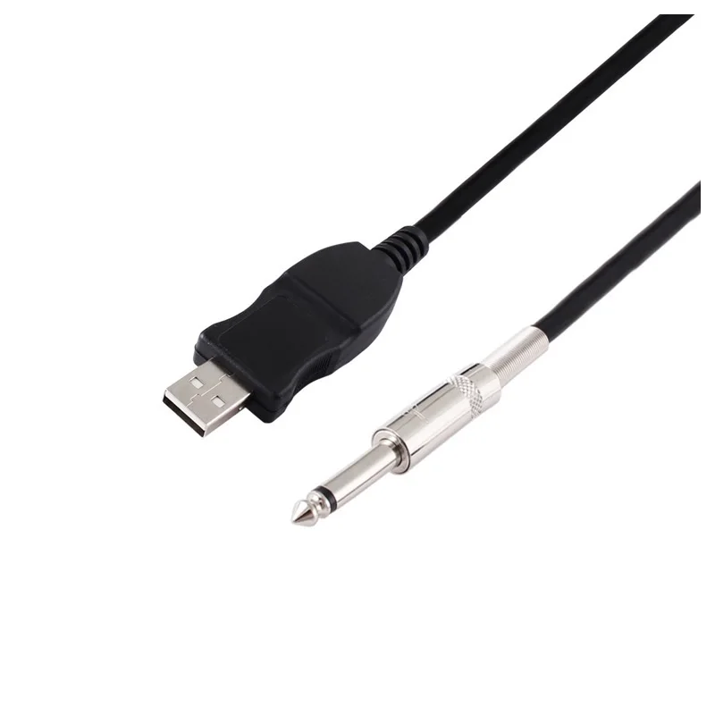 3 Metrov USB Gitara Kábel 1/4 6.35 mm na USB Rozhranie pre Prepojenie Pripojenie Audio Adaptér PC Converter Nástroj Kábel