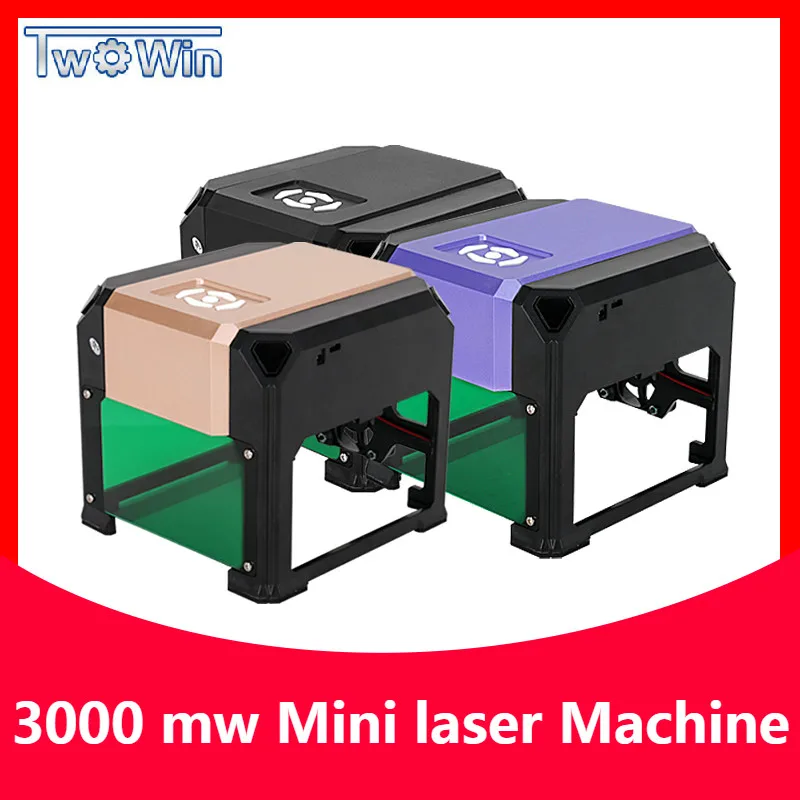 3000mw CNC Laser Rytec DIY Logo značky Tlačiarne Fréza Laserové Rytie Stroj Tesárstvo 80x80mm Rytie Rozsah 3W Mini Laser