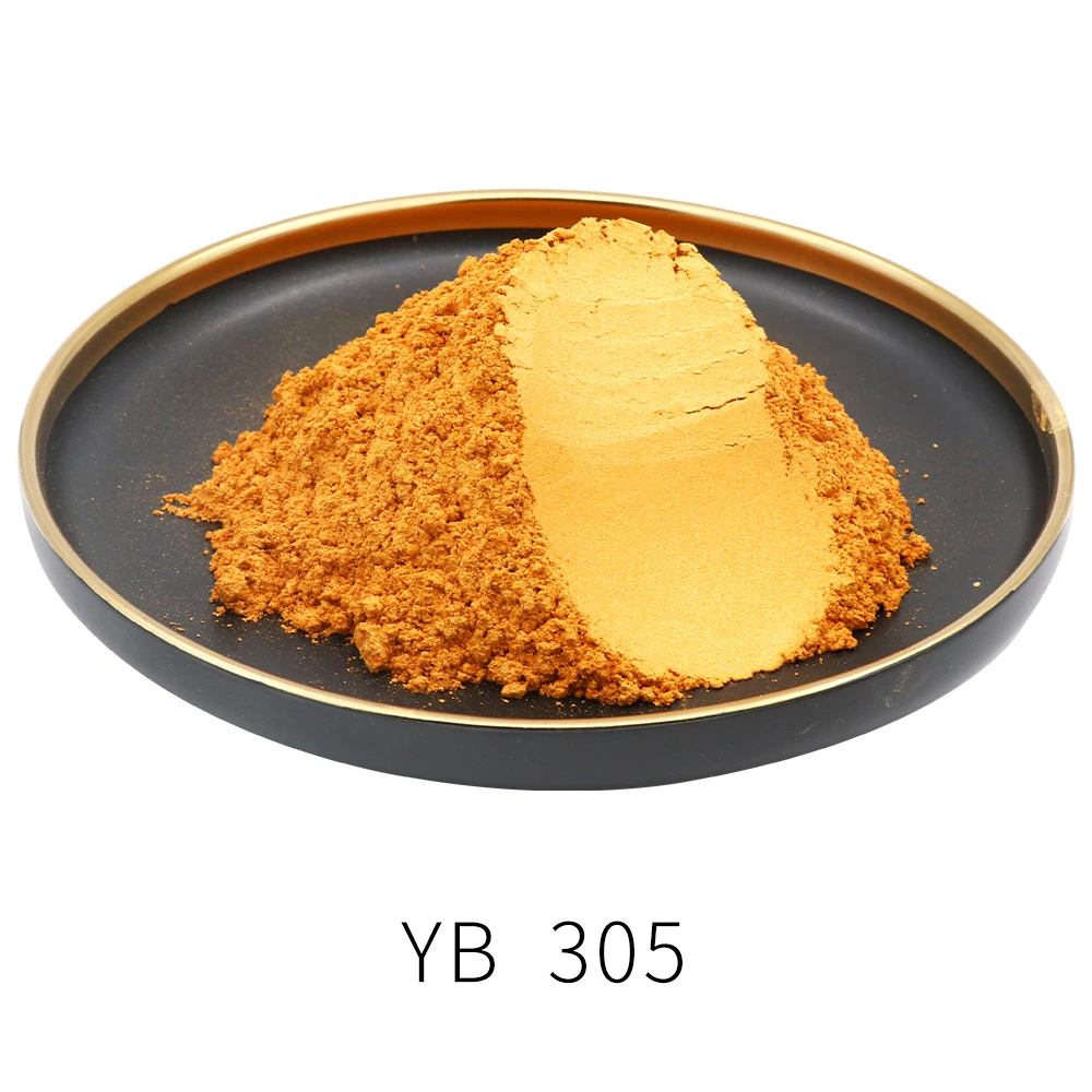 #305 Sľudový Prach Pigment Zlatý Prášok, Farbivo Keramický Prášok Farby Povlaku Automobilov, Umenie, Remeslá Zlatá Farba Pearl Powder Pigment 50g